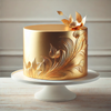 Applying Gold Leaf to a Cake