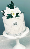 Cake Garnished with Silver Lead