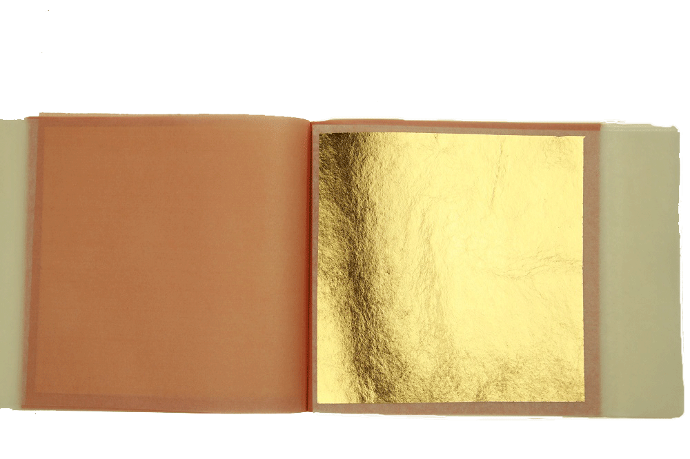 1 Leaf Transfer Booklet 24ct Pure Edible Gold Leaf 80 x 80mm