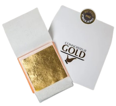 23ct Red Edible Gold Leaf Loose 80 x 80 - 25 Sheets