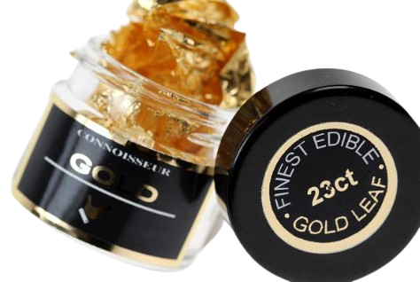 1 loose leaf in a jar 23ct Gold Leaf Edible