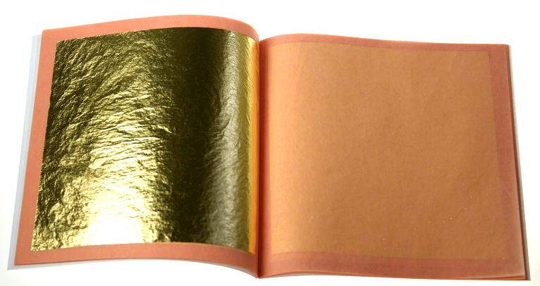 5 Loose Leaves Booklet 24ct Pure Edible Gold Leaf 80 x 80mm