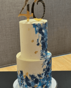 Painted Gold Leaf Birthday Cake